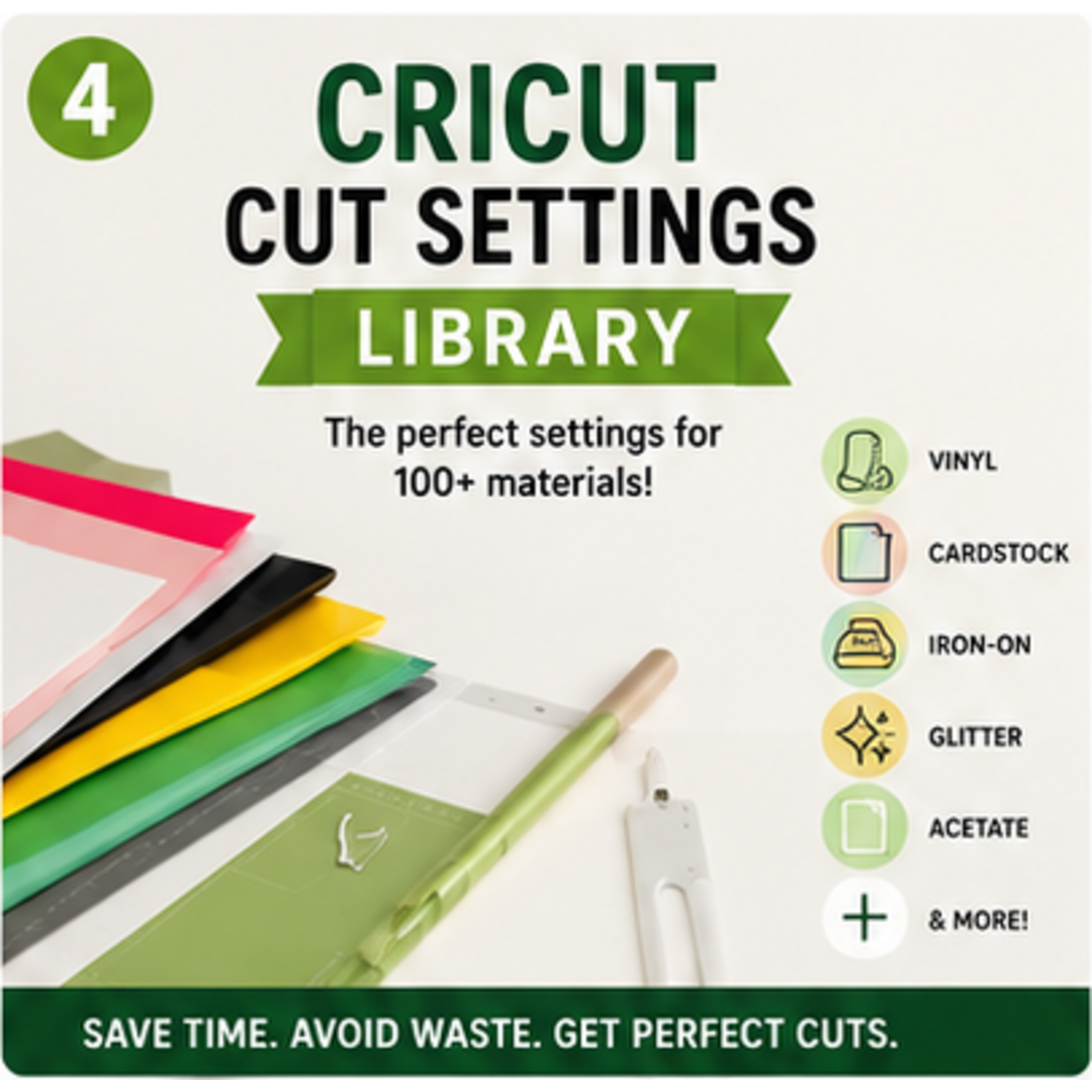 Cricut Cut Settings Library