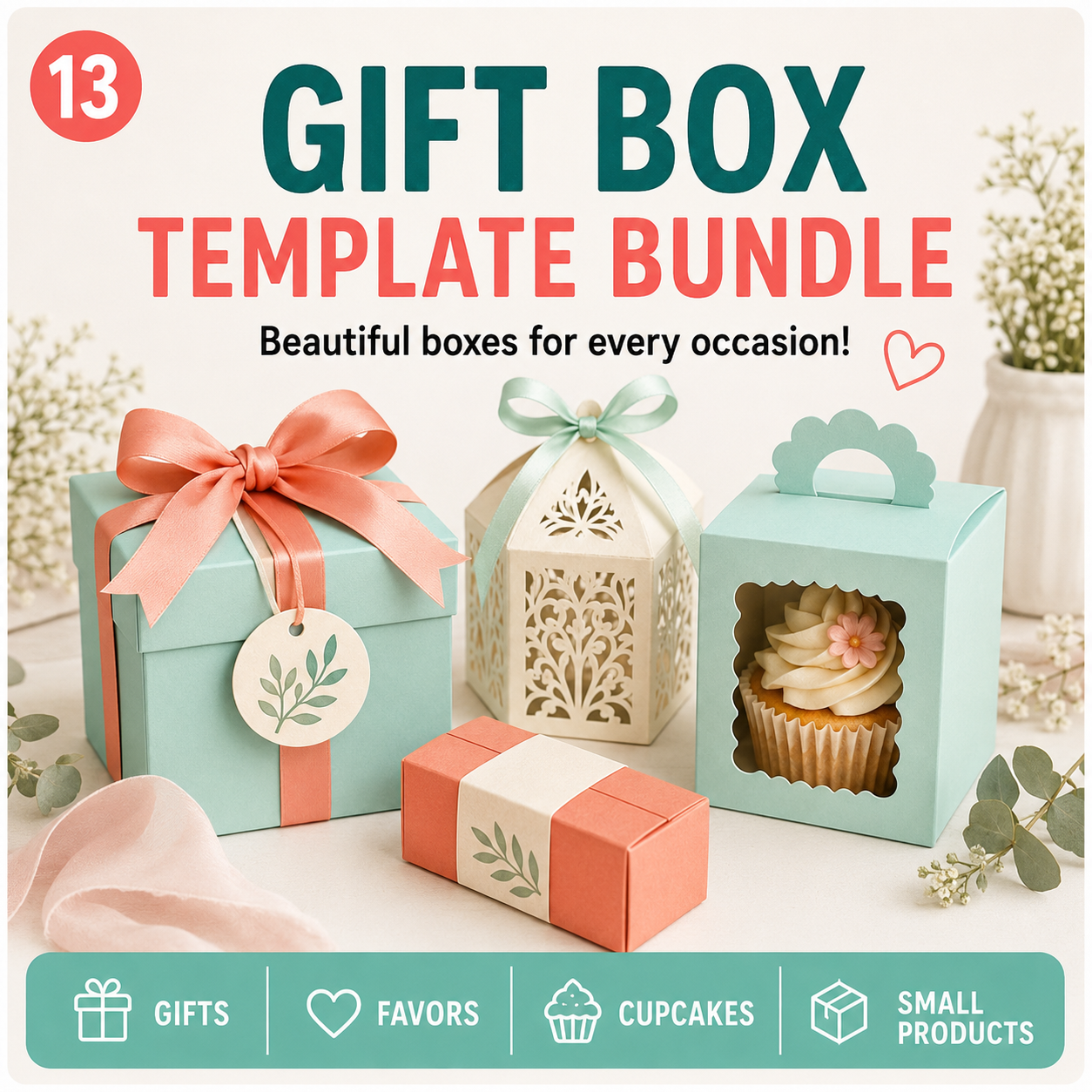 Gift Box Template Bundle