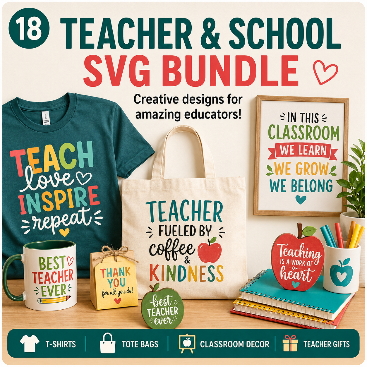 Teacher & School SVG Bundle